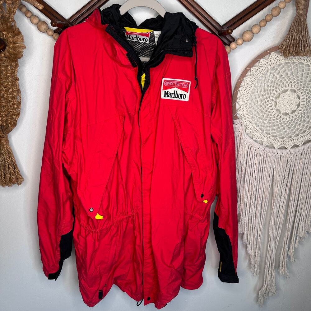 Vintage Marlboro Adventure Team Red Windbreaker Jacket